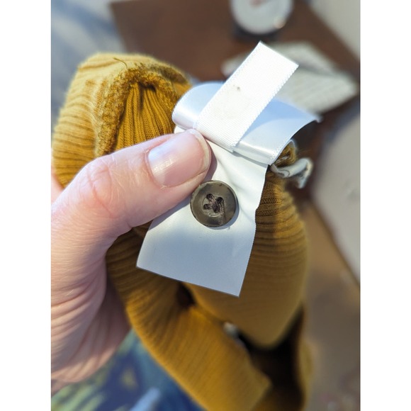 Madewell Ribbed Knit Slim Pajama Pants Golden Yellow - Picture 9 of 9